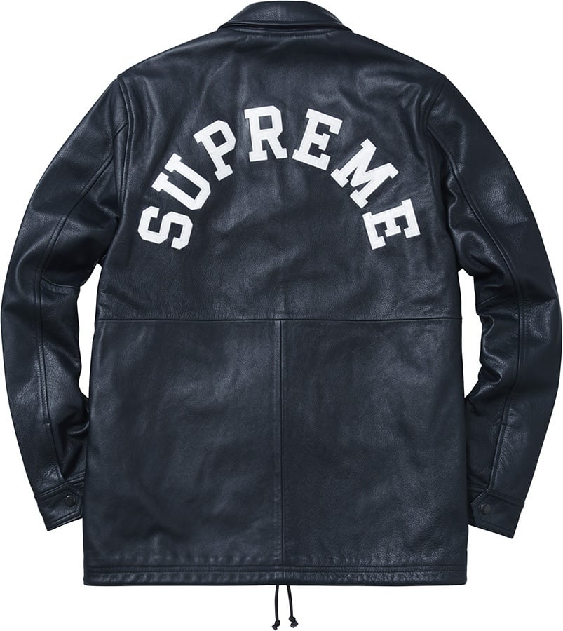 Supreme/Champion® Leather Coaches Jacket view 7
